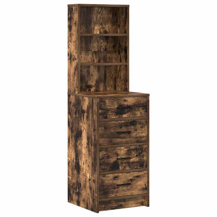 Klædeskab 3 stk. Røget eg 78,5 x 41 x 135 cm Konstrueret træ