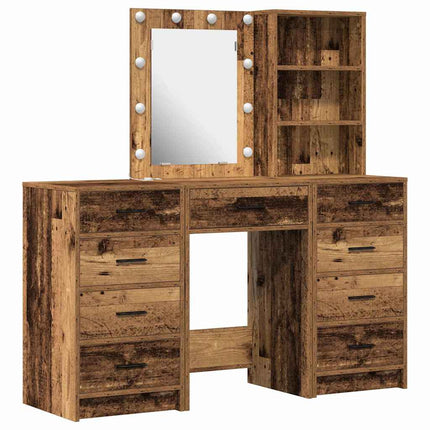 Klædeskab 3 pcs Brun 40 x 41 x 135 cm Konstrueret træ