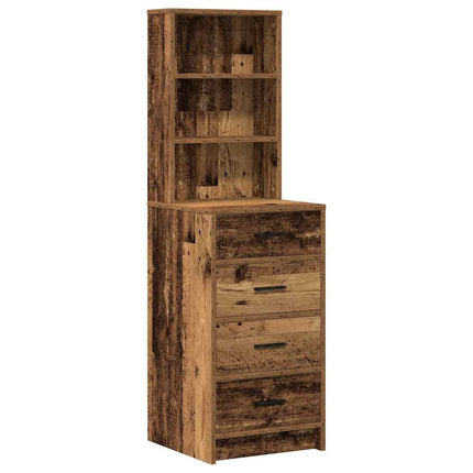 Klædeskab 3 pcs Brun 40 x 41 x 135 cm Konstrueret træ
