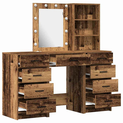 Klædeskab 3 pcs Brun 40 x 41 x 135 cm Konstrueret træ