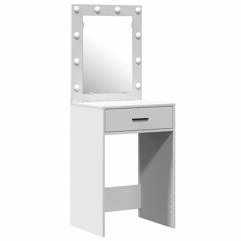 Klædeskab med dør 2 pcs Hvid 50 x 41 x 135 cm Konstrueret træ