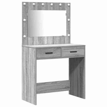 Klædeskab 3 stk. Grå 78,5 x 41 x 135 cm Konstrueret træ