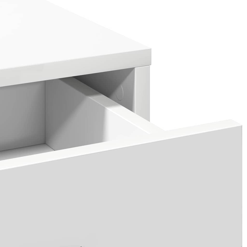 Klædeskab med dør 2 pcs Hvid 78.5 x 41 x 135 cm Konstrueret træ