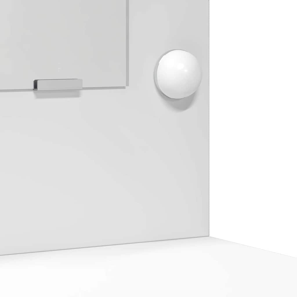 Klædeskab med dør 2 pcs Hvid 78.5 x 41 x 135 cm Konstrueret træ