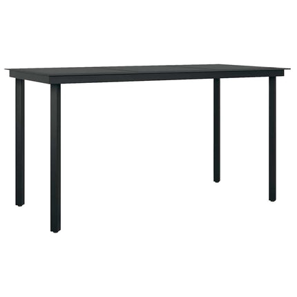 5 dele spisebordssæt til haven med hynder polyrattan glas grå