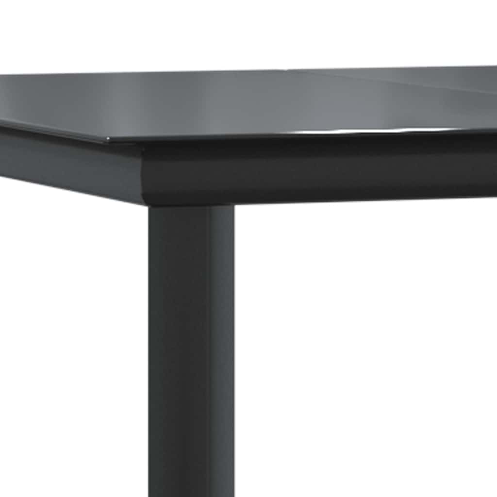 5 dele spisebordssæt til haven med hynder polyrattan glas grå