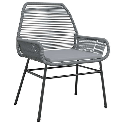 7 dele spisebordssæt til haven med hynder polyrattan glas grå
