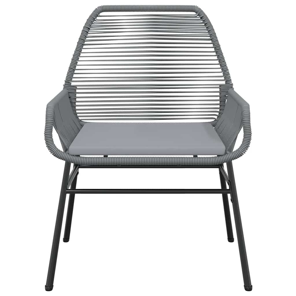 7 dele spisebordssæt til haven med hynder polyrattan glas grå