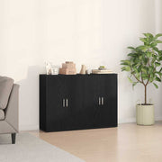 Sideboard 2 pcs Sort eg 60 x 31 x 84 cm Konstrueret træ