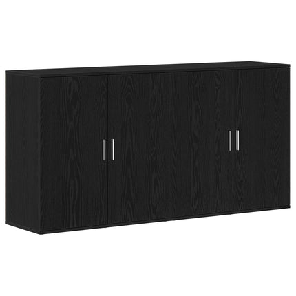 Sideboard 2 pcs Sort eg 79 x 38 x 80 cm Konstrueret træ