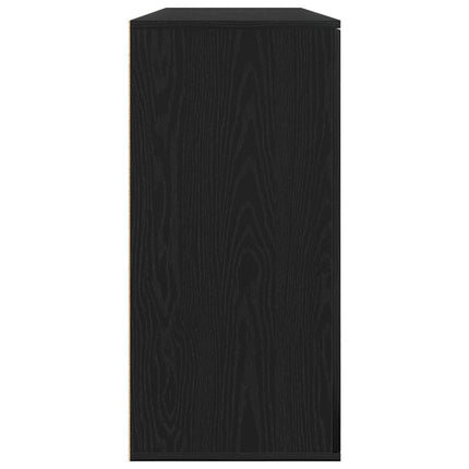 Sideboard 2 stk. Sort eg 79 x 38 x 80 cm Konstrueret træ