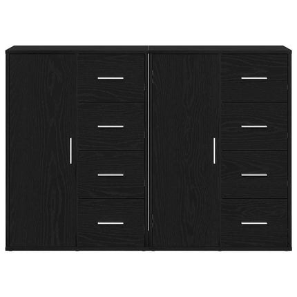 Sideboard 2 pcs Sort eg 60 x 31 x 84 cm Konstrueret træ