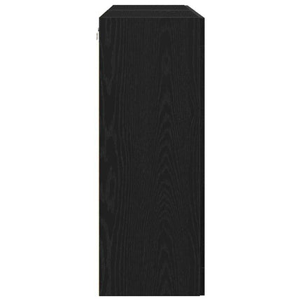 Væggeskabe 2 stk. Sort eg 69,5 x 34 x 90 cm Konstrueret træ