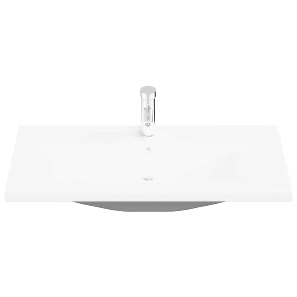 Badeværelsesmøbel sæt Vægmonteret 3 pcs Sort eg Konstrueret træ