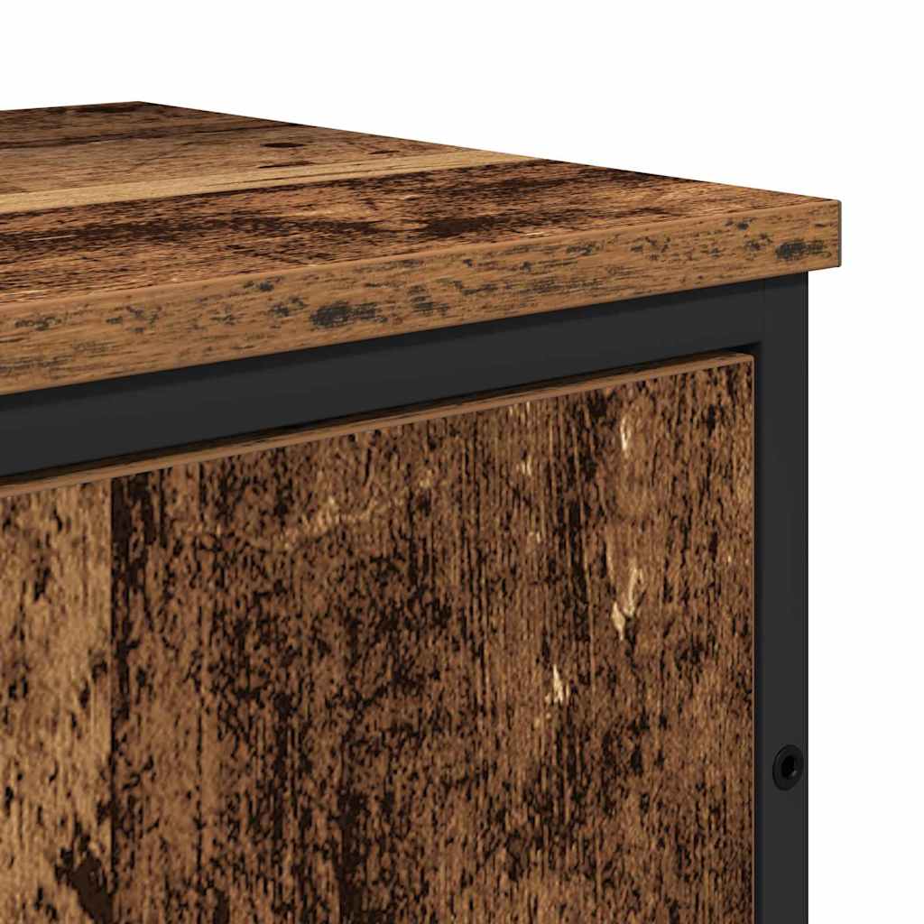 Badeværelsesmøbel sæt Vægmonteret 2 pcs Brun Konstrueret træ