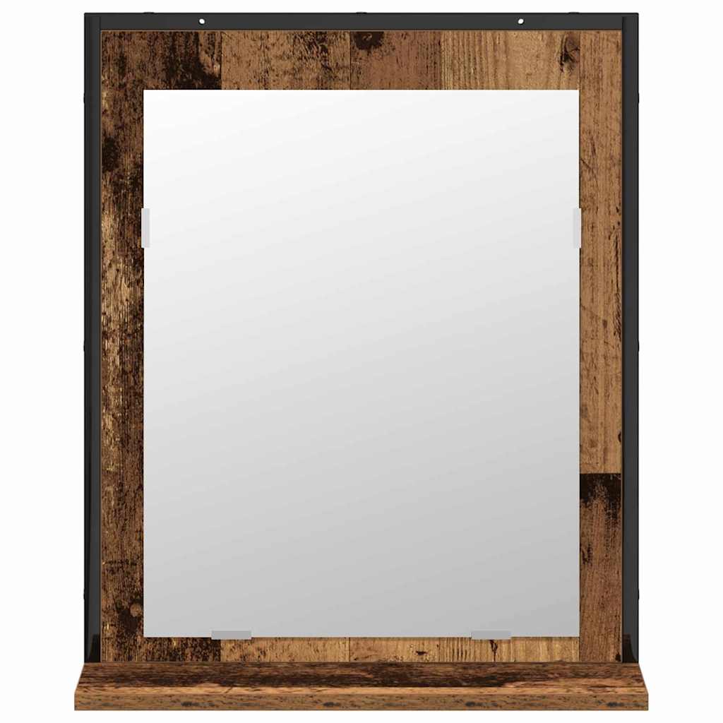 Badeværelsesmøbel sæt Vægmonteret 2 pcs Brun Konstrueret træ