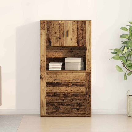 Highboard Gammelt træ 80 x 33 x 150 cm Konstrueret træ