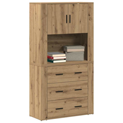 Highboard Artisan Egetræ 80 x 33 x 150 cm Konstrueret træ
