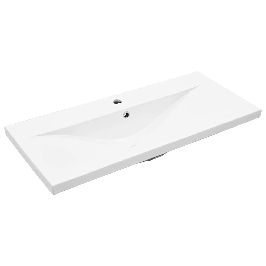 Badeværelsesmøbel sæt med skuffe 4 pcs Sort eg Konstrueret træ