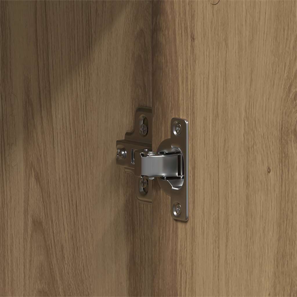 Badeværelsesmøbel sæt med hylde 3 pcs Brun Konstrueret træ