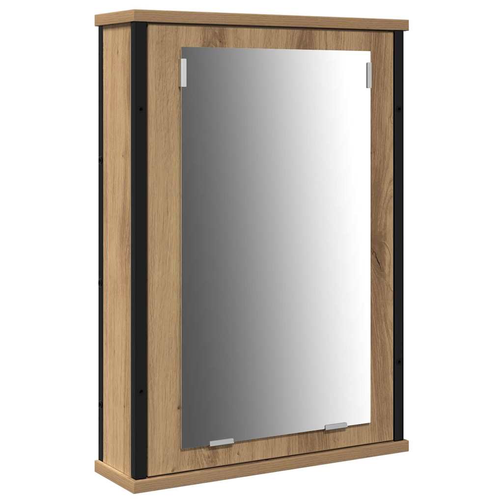 Badeværelsesvaske med hylde med dør 3 pcs Brun Konstrueret træ