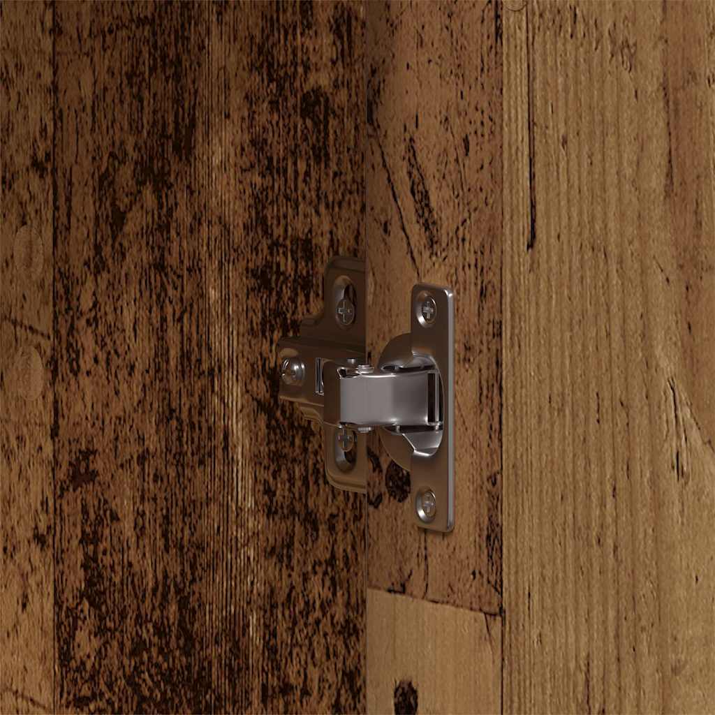 Badeværelsesmøbel sæt med hylde 4 pcs Brun Konstrueret træ