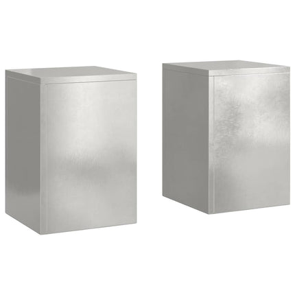 Planteholder 2 pcs Sølv 24 x 24 x 35 cm Rustfrit stål