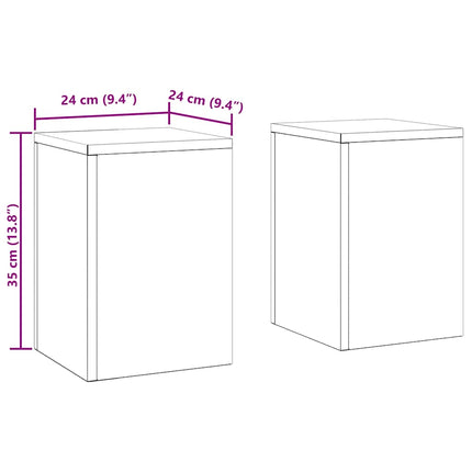 Planteholder 2 pcs Sølv 24 x 24 x 35 cm Rustfrit stål
