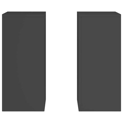 Planteholder 2 pcs Sort 24 x 24 x 55 cm Stål