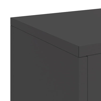 Planteholder 2 pcs Sort 24 x 24 x 75 cm Stål