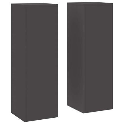 Planteholder 2 pcs Sort 24 x 24 x 75 cm Stål
