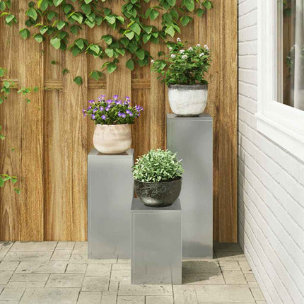 Planteholder 3 pcs Sølv Galvaniseret stål