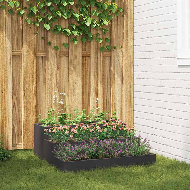 Have Blomsterkrukke Sort 90 x 90 x 35 cm Koldvalset stål