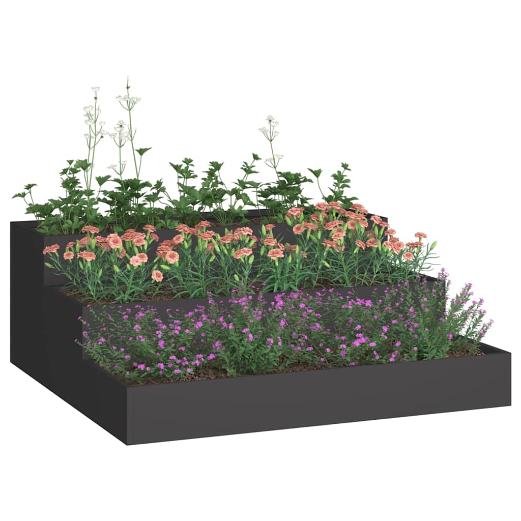 Have Blomsterkrukke Sort 90 x 90 x 35 cm Stål