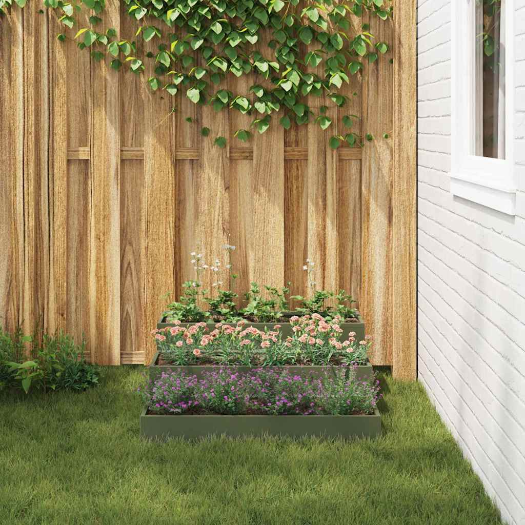 Have Blomsterkrukke Olivengrøn 90 x 90 x 35 cm Stål