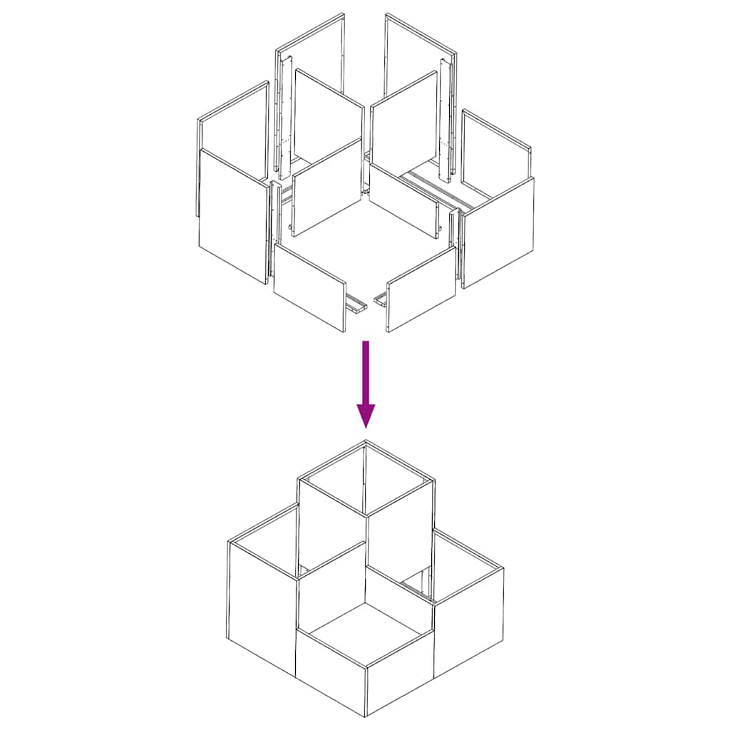 Have Blomsterkrukke Antracit 80 x 80 x 60 cm Stål