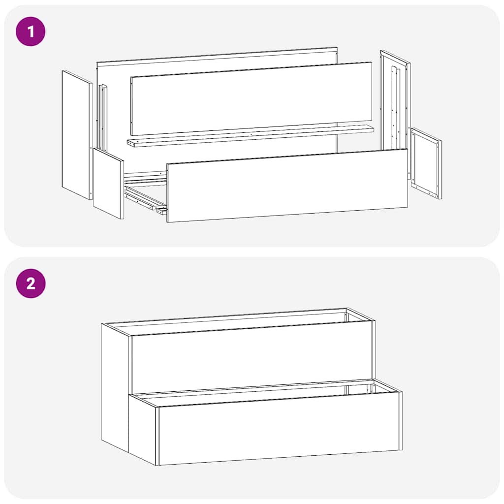 Have Blomsterkrukke Sølv 100 x 60 x 45 cm Galvaniseret stål