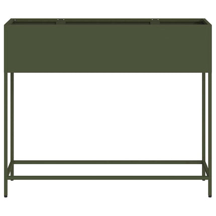 Hævet haveplante Olivengrøn 100 x 26 x 82 cm Stål