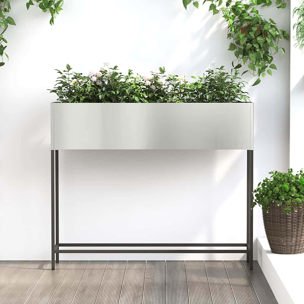 Hævet haveplante Sølv 100 x 26 x 82 cm Galvaniseret stål
