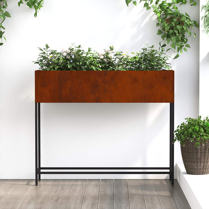 Hævet haveplante Rusten 100 x 26 x 82 cm Cortenstål