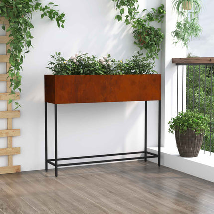 Hævet haveplante Rusten 100 x 26 x 82 cm Cortenstål