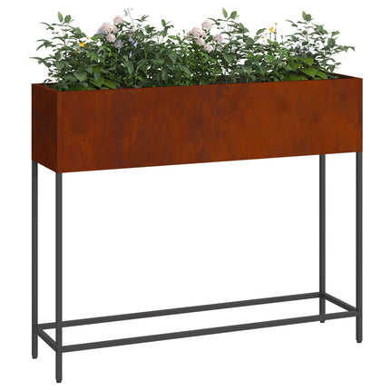 Hævet haveplante Rusten 100 x 26 x 82 cm Cortenstål