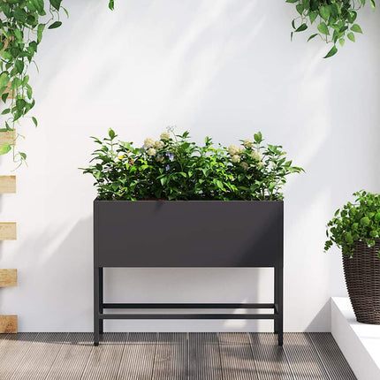 Hævet haveplante Sort 60 x 26 x 45 cm Stål