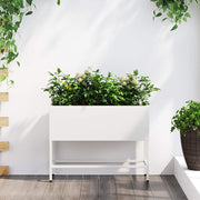 Hævet haveplante Hvid 60 x 26 x 48 cm Stål