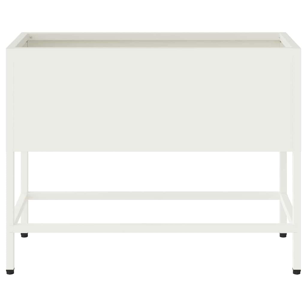 Hævet haveplante Hvid 60 x 26 x 48 cm Stål