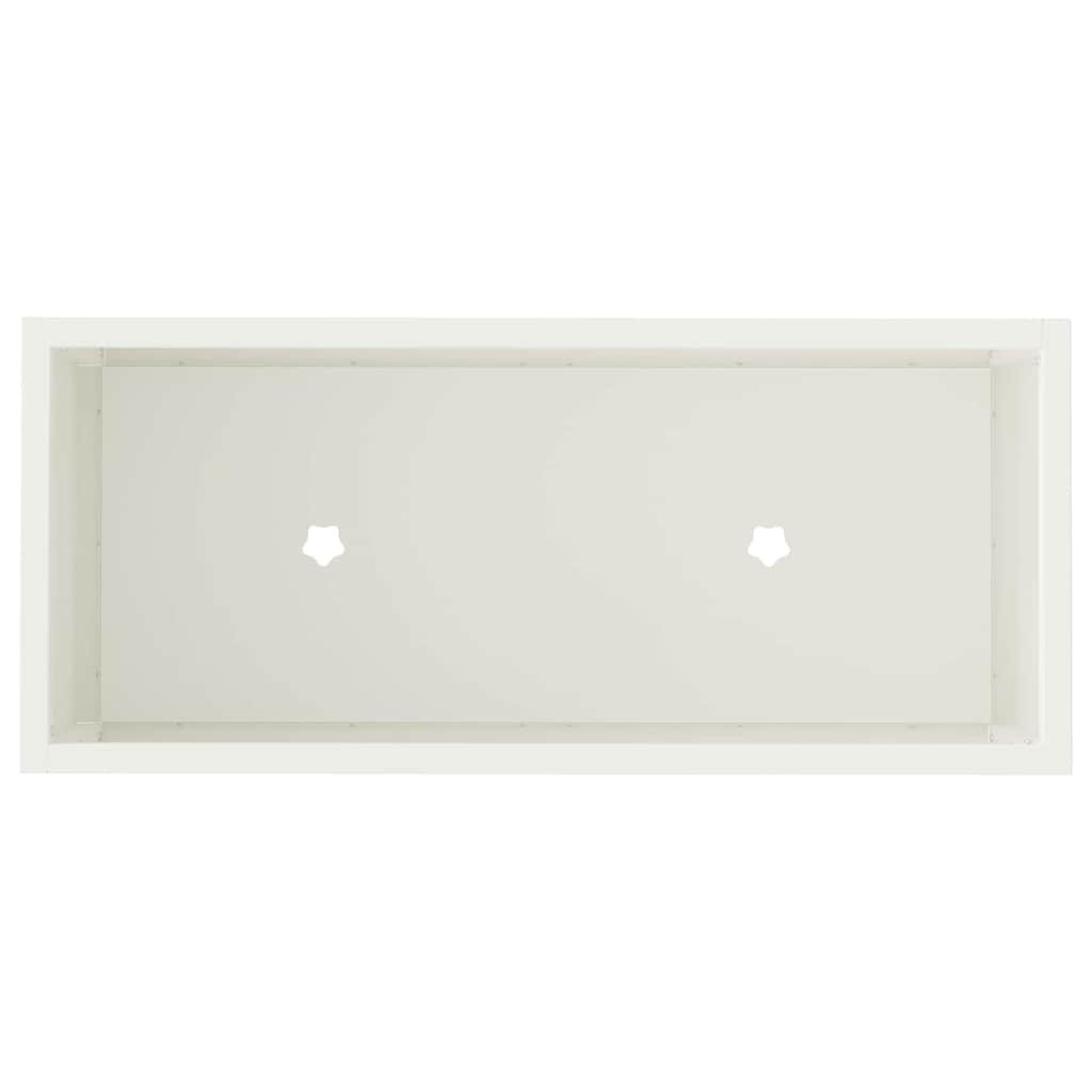 Hævet haveplante Hvid 60 x 26 x 48 cm Stål