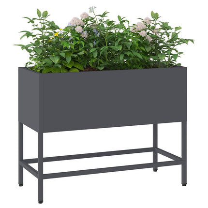 Hævet haveplante Antracit 60 x 26 x 45 cm Stål
