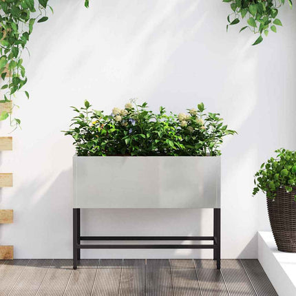 Hævet haveplante Sølv 60 x 26 x 45 cm Rustfrit stål