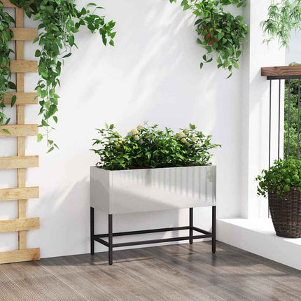 Hævet haveplante Sølv 60 x 26 x 45 cm Rustfrit stål