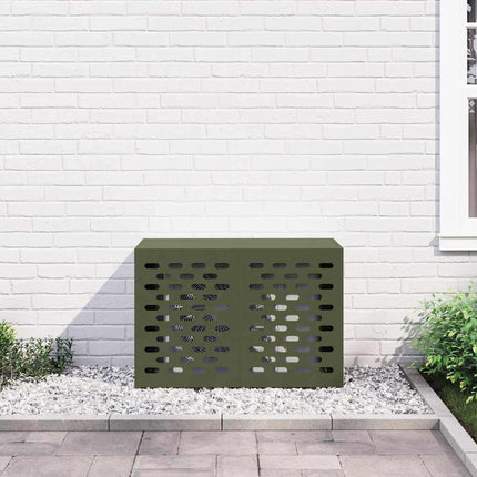 Air Conditioner Cover Olivengrøn 90 x 40 x 60 cm Stål